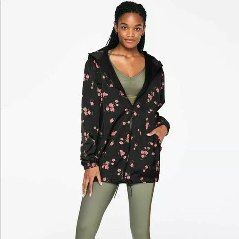 Victoria’s Secret Pink Windbreaker Rain Jacket Anorak Size M-L NWT